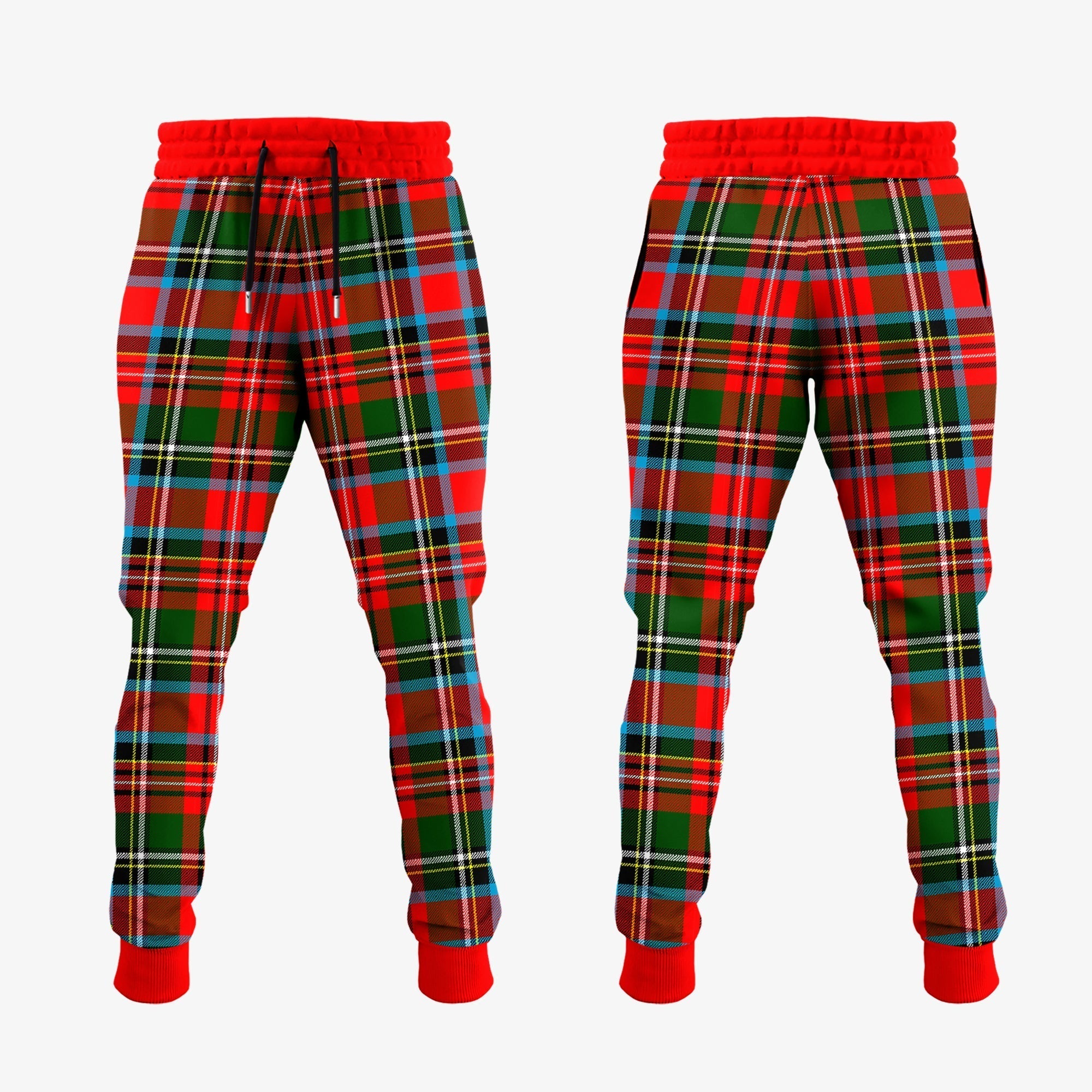 Clan Stewart Royal Tartan Crest Jogger Sweatpants SX74 Clan Stewart Tartan Today   