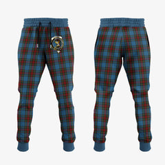 Clan Stewart Royal Blue Tartan Crest Jogger Sweatpants DS47 Clan Stewart Tartan Today   