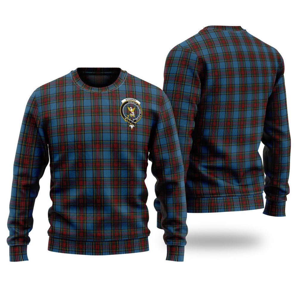 Clan Stewart Royal Blue Tartan Christmas Ugly Sweater SR56 Stewart Royal Blue Tartan Tartan Sweater   