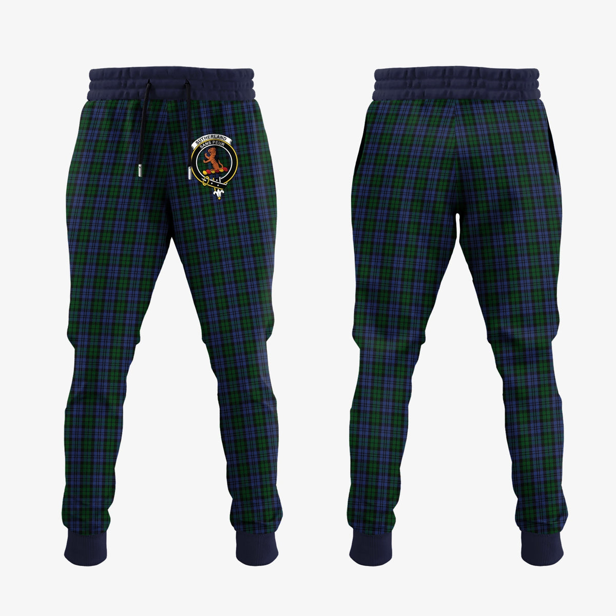 Clan Sutherland Tartan Crest Jogger Sweatpants SS99 Clan Sutherland Tartan Today   