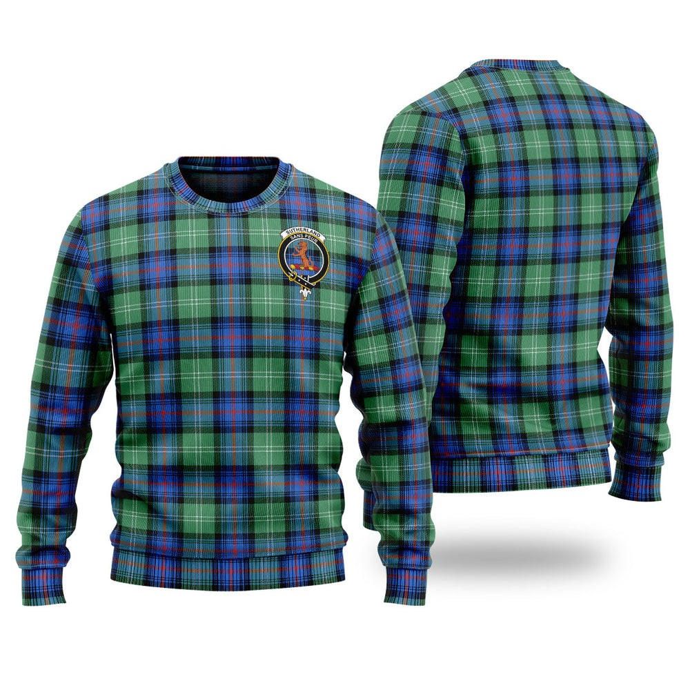 Clan Sutherland Ancient Tartan Christmas Ugly Sweater WB99 Sutherland Ancient Tartan Tartan Sweater   