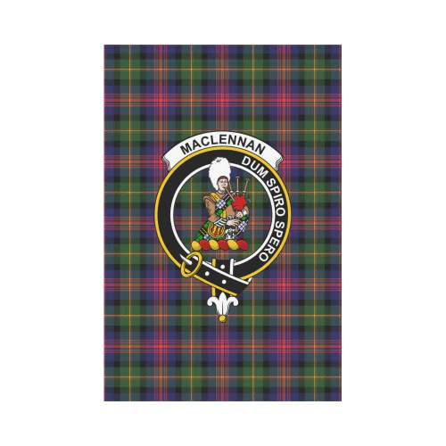 Clan MacLennan Large Tartan Crest Garden Flag BG86 Clan Garden Tartan Today   