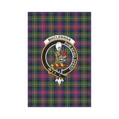 Clan MacLennan Large Tartan Crest Garden Flag BG86 Clan Garden Tartan Today   