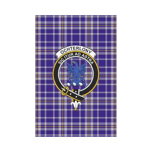 Clan Ochterlony Tartan Crest Garden Flag SH95 Clan Ochterlony/ Ochterlonie Tartan Today   