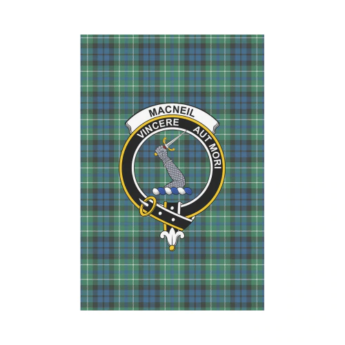 Clan MacNeil Of Colonsay Tartan Crest Garden Flag OZ75 Clan MacNeil / MacNeill Tartan Today   