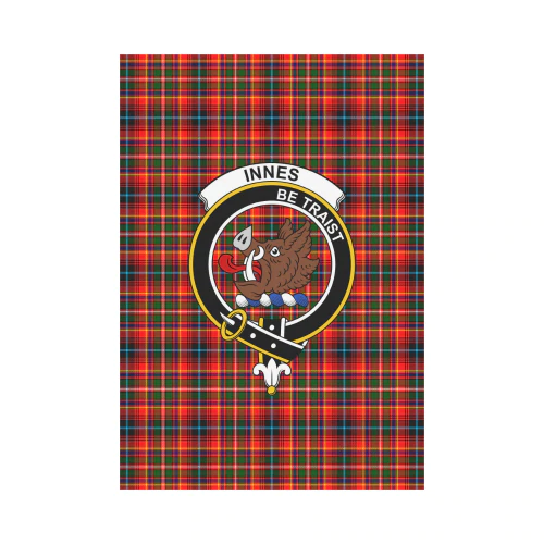 Clan Innes Modern Tartan Crest Garden Flag IE66 Clan Innes Tartan Today   