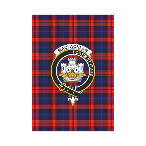 Clan MacLachlan Modern Tartan Crest Garden Flag RK35 Clan Garden Tartan Today   