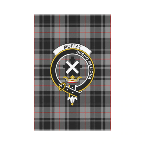 Clan Moffat Modern Tartan Crest Garden Flag JQ75 Clan Moffat Tartan Today   
