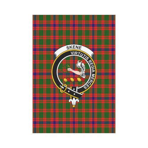 Clan Skene Modern Tartan Crest Garden Flag NO93 Clan Skene Tartan Today   
