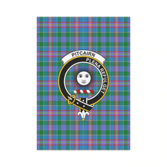 Clan Pitcairn Hunting Tartan Crest Garden Flag JH35 Clan Pitcairn Tartan Today   