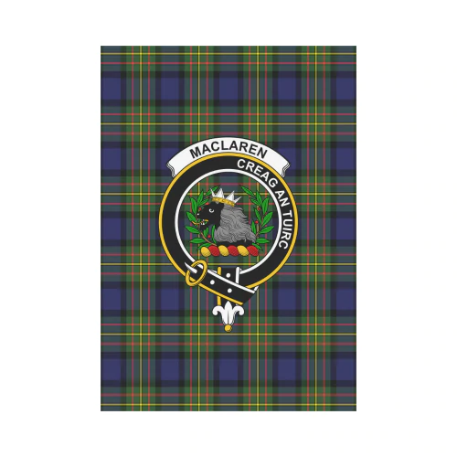Clan MacLaren Modern Tartan Crest Garden Flag YC18 Clan Garden Tartan Today   