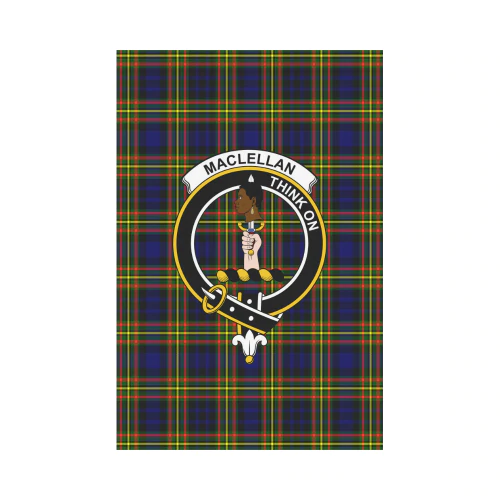 Clan MacLellan Modern Tartan Crest Garden Flag AI88 Clan Garden Tartan Today   