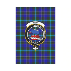 Clan Weir Modern Tartan Crest Garden Flag SB14 Clan Weir Tartan Today   
