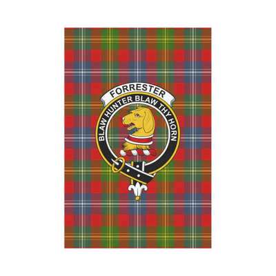 Clan Forrester Tartan Crest Garden Flag BP98
