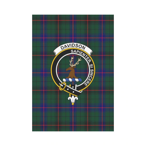 Clan Davidson Modern Tartan Crest Garden Flag EW20 Clan Davidson Tartan Today   