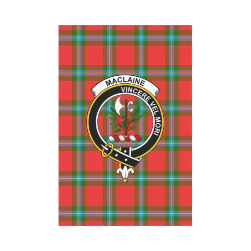Clan MacLaine Of Loch Buie Tartan Crest Garden Flag OZ33 Clan Garden Tartan Today   