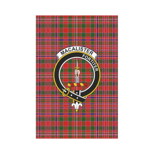 Clan MacAlister Modern Tartan Crest Garden Flag IZ22 Clan MacAlister Tartan Today   