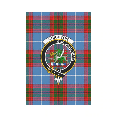 Clan Crichton District Tartan Crest Garden Flag LO35