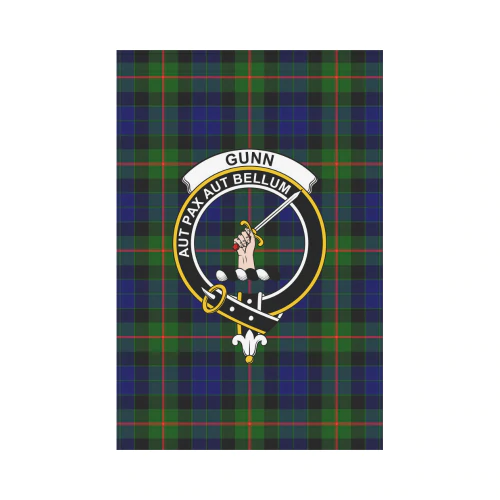 Clan Gunn Modern Tartan Crest Garden Flag SM68 Clan Gunn Tartan Today   