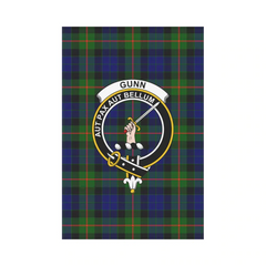 Clan Gunn Modern Tartan Crest Garden Flag SM68 Clan Gunn Tartan Today   