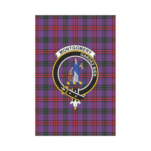 Clan Montgomery Modern Tartan Crest Garden Flag LX57 Clan Montgomery Tartan Today   