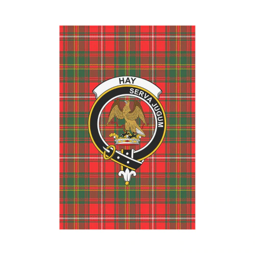 Clan Hay Modern Tartan Crest Garden Flag CM72 Clan Hay Tartan Today   