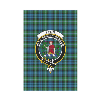 Clan Lyon Tartan Crest Garden Flag
