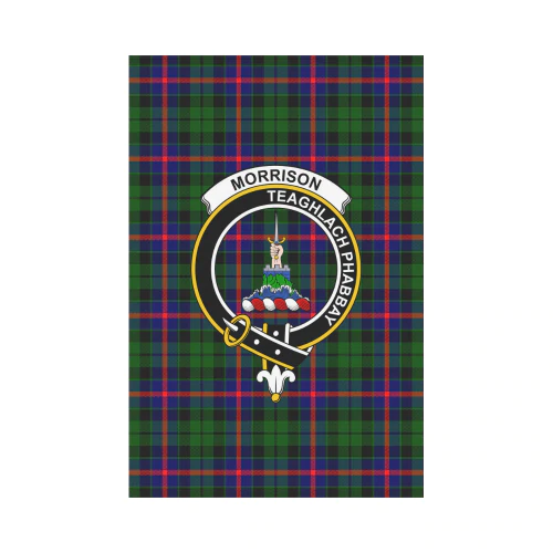 Clan Morrison Modern Tartan Crest Garden Flag JG54 Clan Morrison Tartan Today   