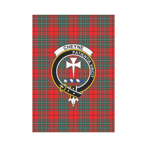 Clan Cheyne Tartan Crest Garden Flag