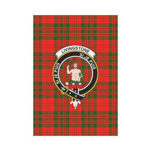 Clan Livingstone Modern Tartan Crest Garden Flag TV25 Clan Livingstone Tartan Today   