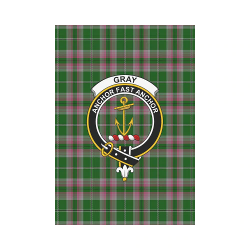 Clan Gray Hunting Tartan Crest Garden Flag SC98 Clan Gray Tartan Today   