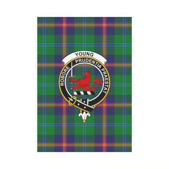 Clan Young Modern Tartan Crest Garden Flag TR25 Clan Young Tartan Today   