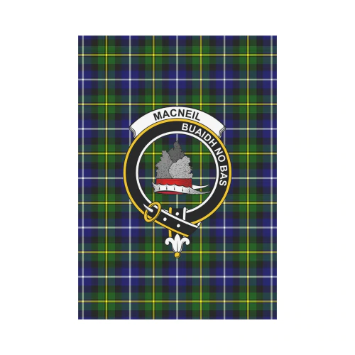 Clan MacNeil Of Barra Tartan Crest Garden Flag