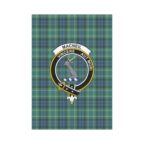 Clan MacNeil Of Colonsay Tartan Crest Garden Flag OZ75 Clan MacNeil / MacNeill Tartan Today   