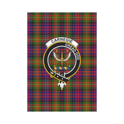 Clan Carnegie Modern Tartan Crest Garden Flag BV80