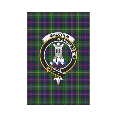Clan Malcolm I Tartan Crest Garden Flag
