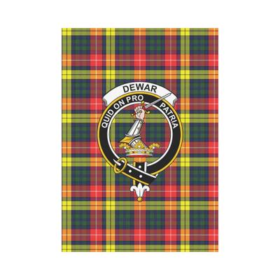 Clan Dewar Tartan Crest Garden Flag