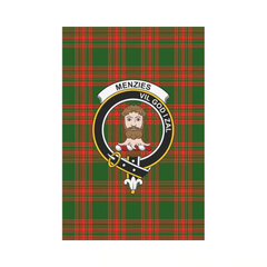 Clan Menzies Green Modern Tartan Crest Garden Flag FH16 Clan Menzies Tartan Today   