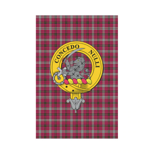 Clan Little (New) Tartan Crest Garden Flag QR34 Clan Little Tartan Today   