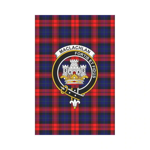 Clan MacLachlan Modern Tartan Crest Garden Flag RK35 Clan Garden Tartan Today   