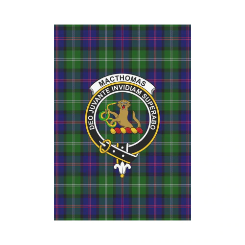 Clan MacThomas Modern Tartan Crest Garden Flag FM37 Clan MacThomas Tartan Today   