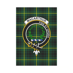 Clan MacArthur Modern Tartan Crest Garden Flag IR67 Clan MacArthur Tartan Today   
