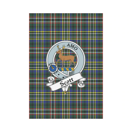 Clan Scott Green Modern Tartan Crest Garden Flag GD96 Clan Scott (Scott Tartan) Tartan Today   
