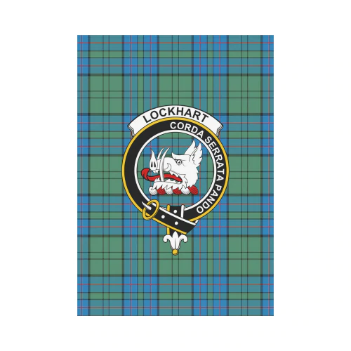 Clan Lockhart Tartan Crest Garden Flag WI45 Clan Lockhart Tartan Today   
