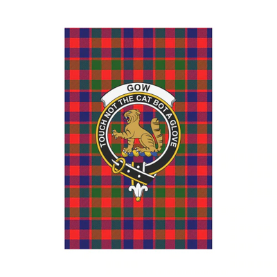 Clan Gow Of Mcgouan Tartan Crest Garden Flag BF16