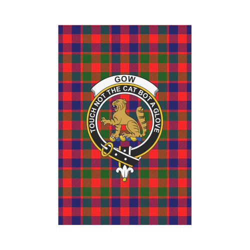 Clan Gow Of Mcgouan Tartan Crest Garden Flag BF16 Clan Gow Tartan Today   