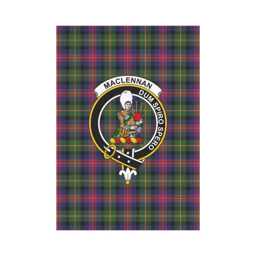 Clan MacLennan Large Tartan Crest Garden Flag BG86 Clan Garden Tartan Today   