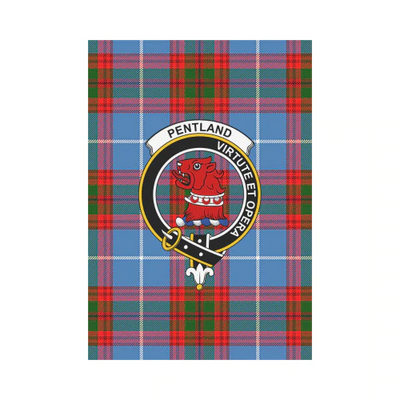 Clan Pentland Tartan Crest Garden Flag