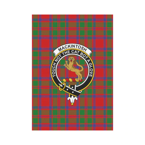 Clan MacKintosh Modern Tartan Crest Garden Flag GW35 Clan MacKintosh / MacIntosh Tartan Today   