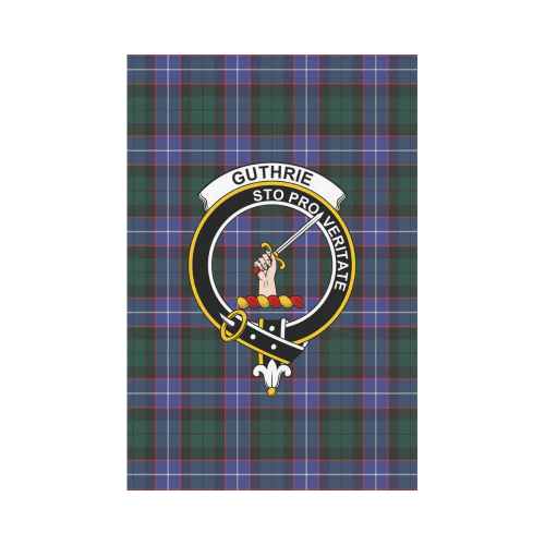 Clan Guthrie Modern Tartan Crest Garden Flag XY68 Clan Guthrie Tartan Today   